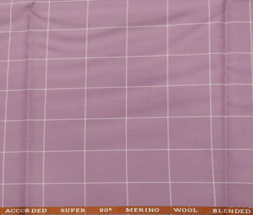 Cadini Italy Men's Wool Checks  Super 90's Unstitched Trouser or Modi Jacket Fabric (Pink