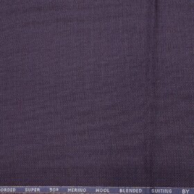 Cadini Italy Men's Wool Structured  Super 90's Unstitched Trouser or Modi Jacket Fabric (Dark Purple