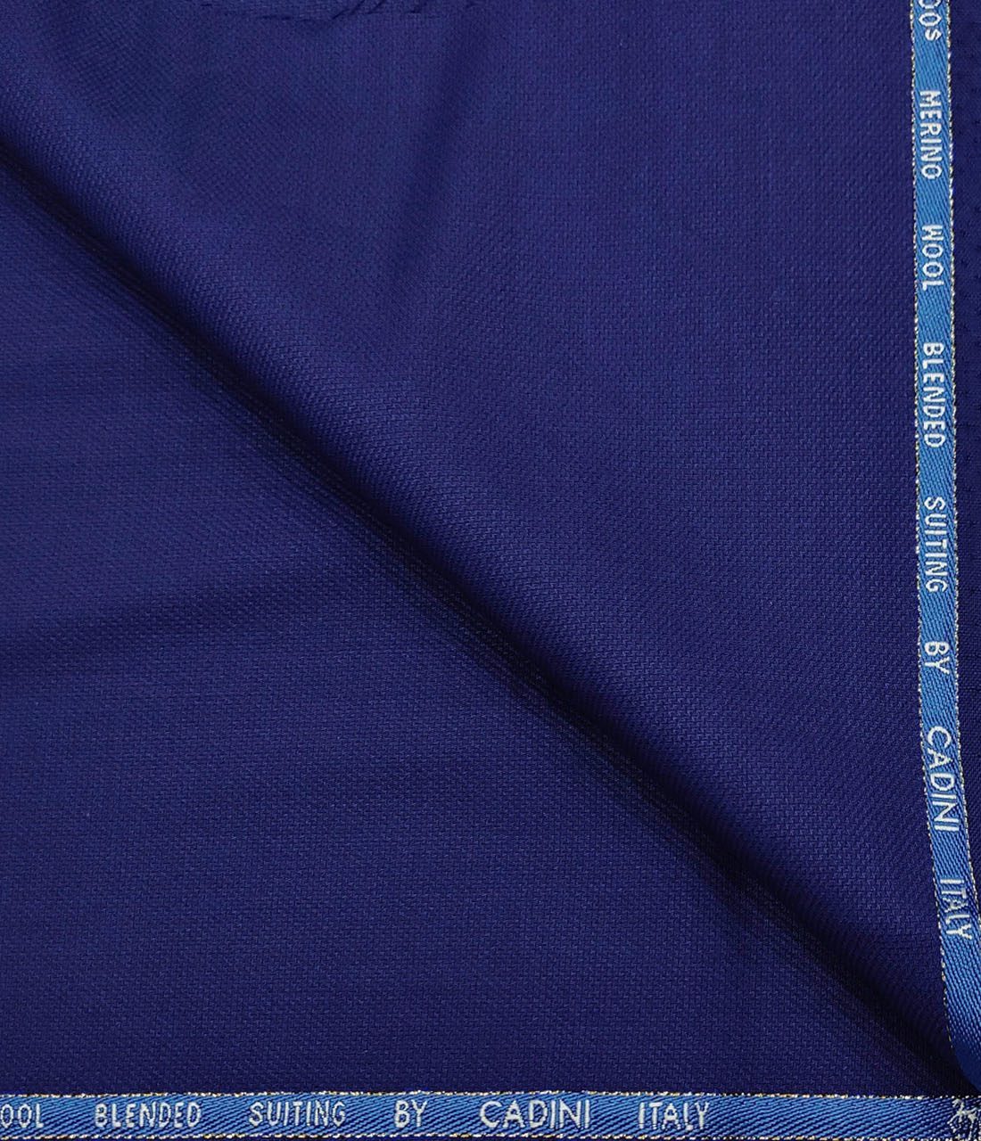 Cadini Italy Men's Wool Structured Super 100's Unstitched Trouser or Modi Jacket Fabric (Royal Blue Cadini Italy Men's Wool Structured Super 100's Unstitched Trouser or Modi Jacket Fabric (Royal Blue