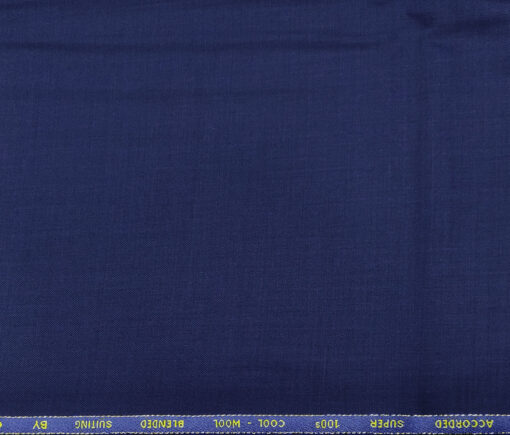 Cadini Italy Men's Wool Solids  Super 100's Unstitched Trouser or Modi Jacket Fabric (Dark Purplish Blue