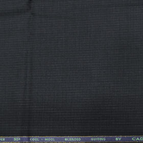 Cadini Italy Men's Wool Striped Super 90's Unstitched Trouser or Modi Jacket Fabric (Dark Blue