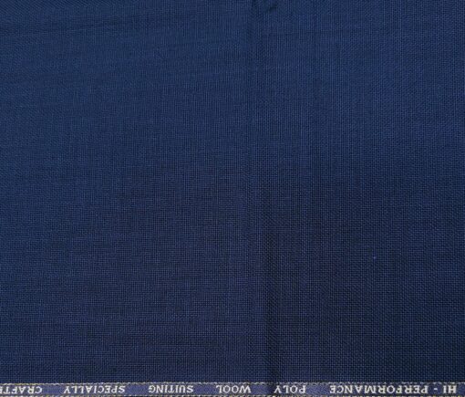 Cadini Italy Men's Wool Structured  Unstitched Trouser or Modi Jacket Fabric (Dark Royal Blue