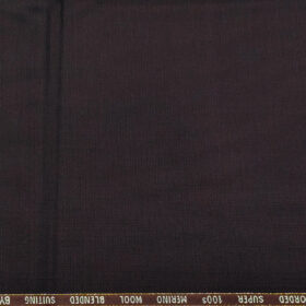 Cadini Italy Men's Wool Structured  Super 100's Unstitched Trouser or Modi Jacket Fabric (Dark Wine