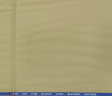 J.Hampstead Men's Wool Solids  Super 110's Unstitched Trouser Fabric (Beige