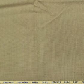 J.Hampstead Men's Wool Structured  Super 120's Unstitched Trouser Fabric (Beige
