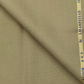 J.Hampstead Men's Wool Structured  Super 120's Unstitched Trouser Fabric (Beige