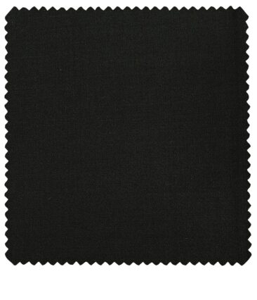 J.Hampstead Men's Wool Solids  Super 100's Unstitched Trouser Fabric (Black