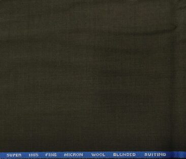 J.Hampstead Men's Wool Solids  Super 110's Unstitched Trouser Fabric (Brown
