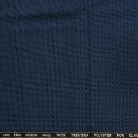 J.Hampstead Men's Wool Structured  Super 120's Unstitched Trouser Fabric (Dark Blue