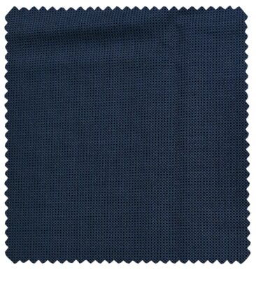 J.Hampstead Men's Wool Structured  Super 120's Unstitched Trouser Fabric (Dark Blue