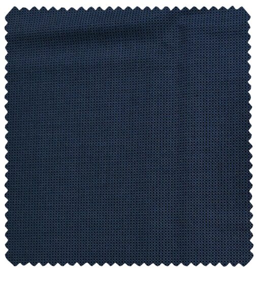 J.Hampstead Men's Wool Structured  Super 120's Unstitched Trouser Fabric (Dark Blue