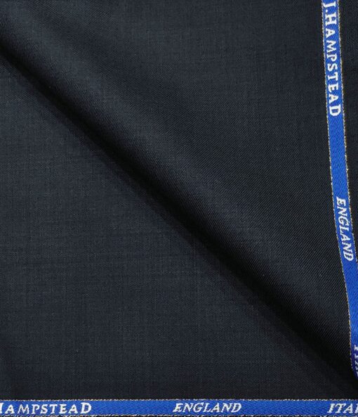 J.Hampstead Men's Wool Solids  Super 110's Unstitched Trouser Fabric (Dark Blue