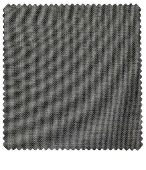 J.Hampstead Men's Wool Structured  Super 100's Unstitched Trouser Fabric (Grey