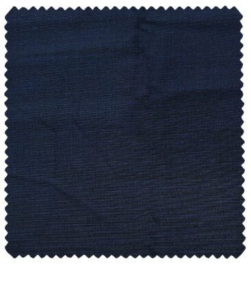 J.Hampstead Men's Wool Self Design  Super 100's Unstitched Trouser Fabric (Royal Blue