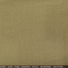 J.Hampstead Men's Wool Structured  Super 110's Unstitched Trouser Fabric (Sand Beige