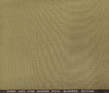 J.Hampstead Men's Wool Structured  Super 110's Unstitched Trouser Fabric (Sand Beige