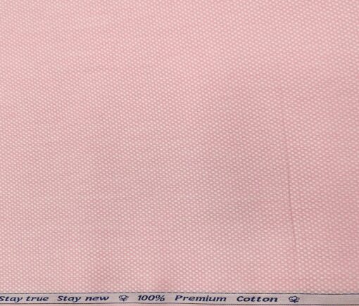Arvind Men's Cotton Structured  Unstitched Shirting Fabric (Pink)