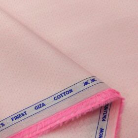 Tessitura Monti Men's Giza Cotton Structured  Unstitched Shirting Fabric (Blush Pink)