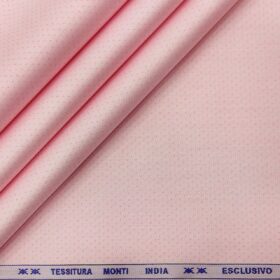 Tessitura Monti Men's Giza Cotton Structured  Unstitched Shirting Fabric (Blush Pink)