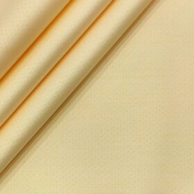 Tessitura Monti Men's Giza Cotton Structured  Unstitched Shirting Fabric (Light Yellow)