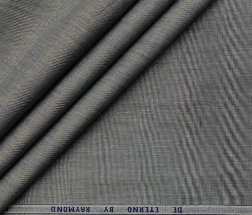 Raymond Men's Cotton Solids  Unstitched Shirting Fabric (Medium Grey)