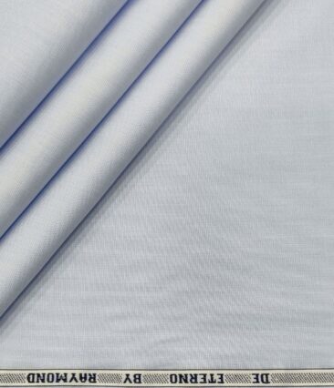 Raymond Men's Cotton Solids  Unstitched Shirting Fabric (Sky Blue)