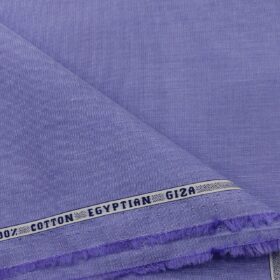 Raymond Men's Giza Cotton Solids  Unstitched Shirting Fabric (Indigo Blue)