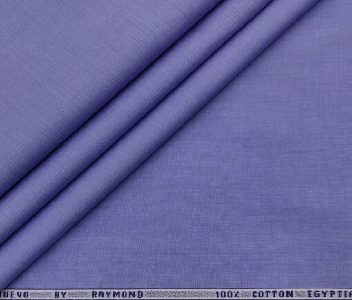 Raymond Men's Giza Cotton Solids  Unstitched Shirting Fabric (Indigo Blue)