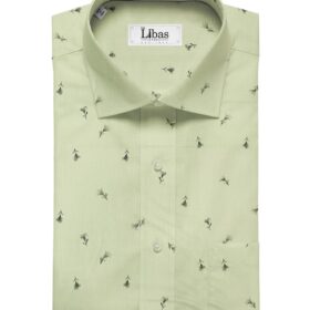 Rendell Grant Men's Cotton Printed  Unstitched Shirting Fabric (Olive Green)