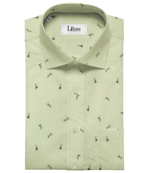 Rendell Grant Men's Cotton Printed  Unstitched Shirting Fabric (Olive Green)