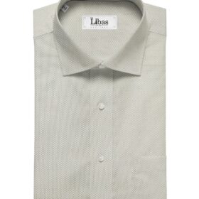 Soktas Men's Giza Cotton Structured  Unstitched Shirting Fabric (Light Grey)