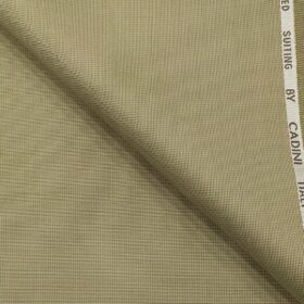 Cadini Men's Wool Structured Super 90's Unstitched Suiting Fabric (Beige)