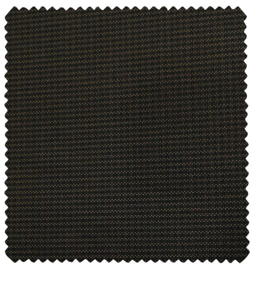 Cadini Men's Wool Structured Super 90's Unstitched Suiting Fabric (Dark Brown)