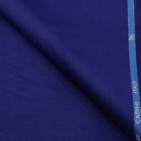 Cadini Men's Wool Solids Super 100's Unstitched Suiting Fabric (Bright Royal Blue)