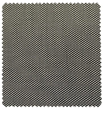 Cadini Men's Wool Structured Super 100's Unstitched Suiting Fabric (White & Black)
