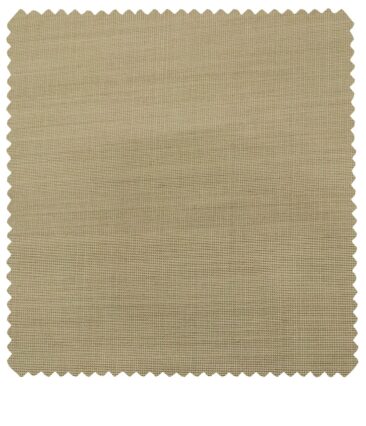 Cadini Men's Wool Structured Super 110's Unstitched Suiting Fabric (Beige)