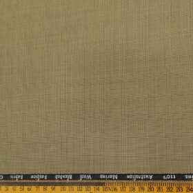 Cadini Men's Wool Checks Super 110's Unstitched Suiting Fabric (Beige)