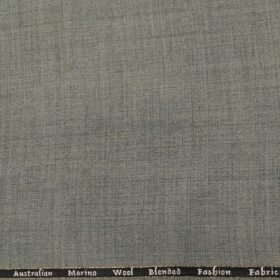 Cadini Men's Wool Self Design Super 110's Unstitched Suiting Fabric (Worsted Grey)