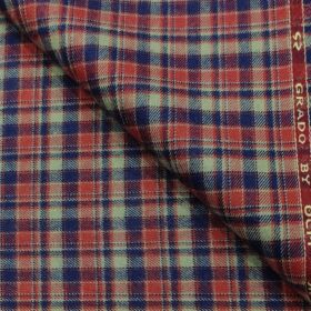 OCM Men's Wool Checks   Unstitched Shirting Fabric (Multi)