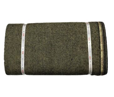 OCM Men's Wool Structured Very Thick  Unstitched Tweed Jacketing & Blazer Fabric (Greenish Brown) - Image 5