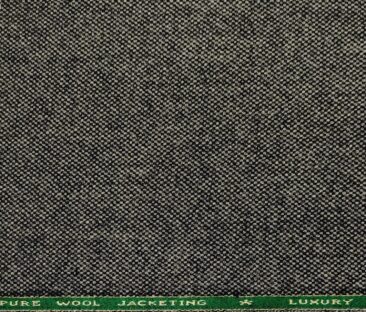 OCM Men's Wool Structured Very Thick Unstitched Tweed Jacketing & Blazer Fabric (Grey)