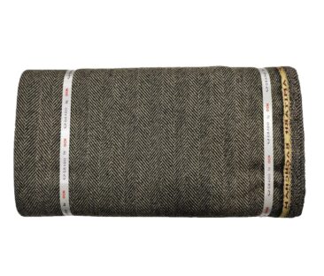OCM Men's Wool Herringbone Very Thick Unstitched Tweed Jacketing & Blazer Fabric (Light Brown) - Image 5