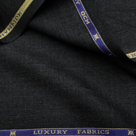 OCM Men's Wool Solids   Unstitched Suiting Fabric (Dark Blue)