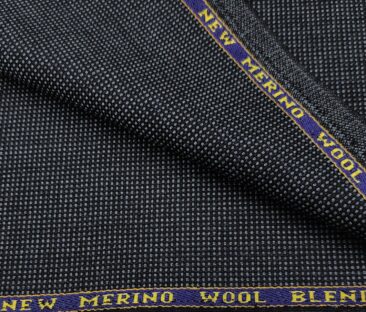 Raymond Men's Wool Structured Thick & Soft Unstitched Tweed Jacketing & Blazer Fabric (Blue)