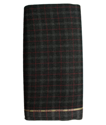 Raymond Men's Wool Checks Fine & Soft Unstitched Tweed Jacketing & Blazer Fabric (Black, Grey & Maroon) - Image 4