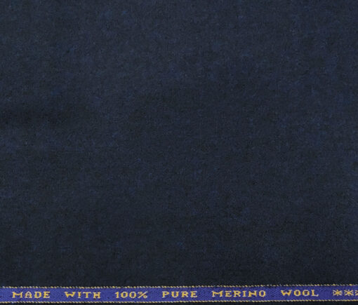 Raymond Men's Wool Solids Fine & Soft 2.20 Meter Unstitched Tweed Jacketing & Blazer Fabric (Dark Royal Blue)