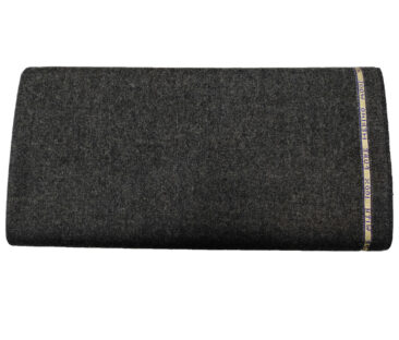 Raymond Men's Wool Solids Fine & Soft 2.20 Meter Unstitched Tweed Jacketing & Blazer Fabric (Dark Worsted Grey)