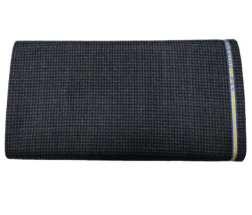 Raymond Men's Wool Checks Medium & Soft 2.20 Meter Unstitched Tweed Jacketing & Blazer Fabric (Dark Blue)