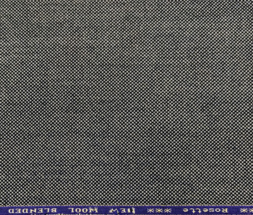 Raymond Men's Wool Structured Medium & Soft 2.20 Meter Unstitched Tweed Jacketing & Blazer Fabric (Light Grey)