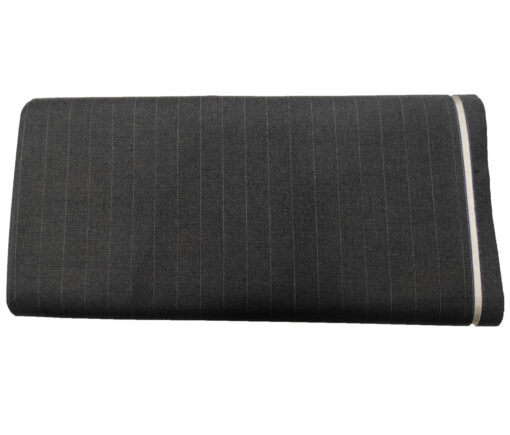 Raymond Men's Wool Striped Super 120's Unstitched Suiting Fabric (Dark Grey)